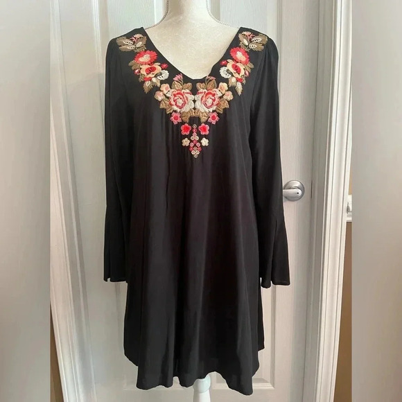 Altar’d State Black Dress with Embroidery - Picture 7 of 9